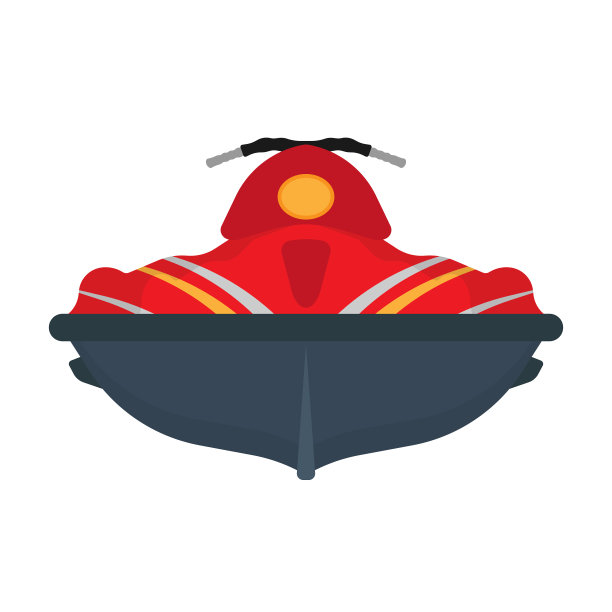 水上滑板车正面视图图标海元素快速图片下载