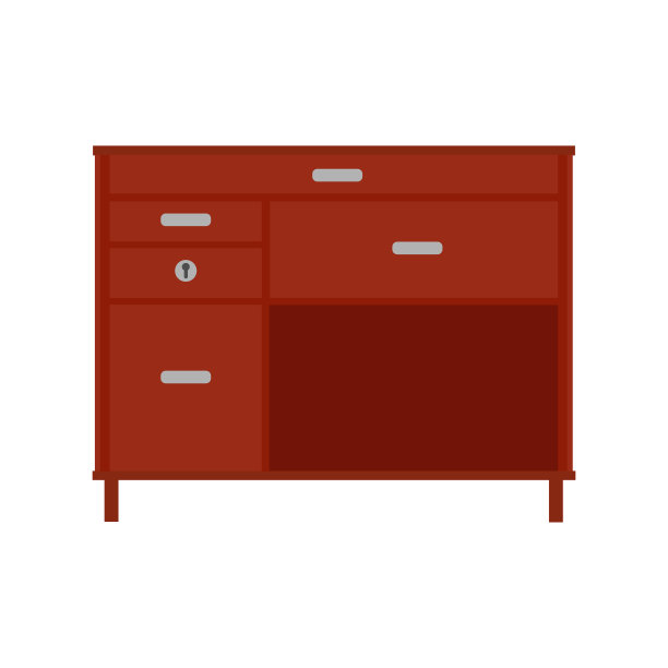 桌侧视图图标家具孤立的内部图片下载