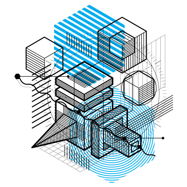 等距抽象背景与线性图片下载