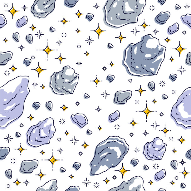 无缝空间背景与小行星图片下载