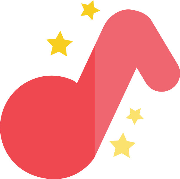 孤立音乐音符图标平面设计图片下载