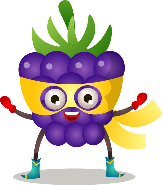 有趣的超级英雄拟人化黄莓图片下载