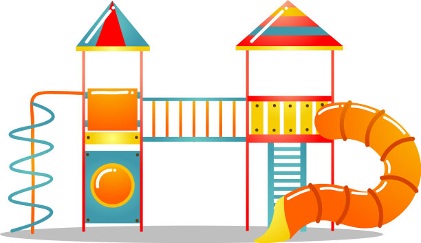 设有楼梯的儿童游乐场图片下载