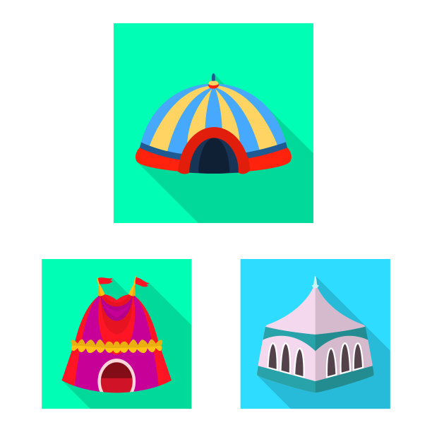 孤立物遮阳篷和遮蔽标志的设置图片下载