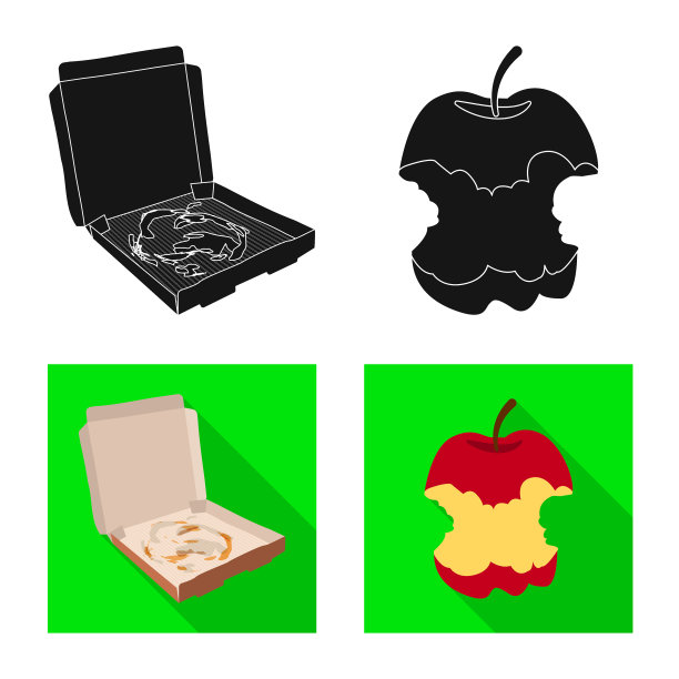 垃圾和垃圾标志集图片下载