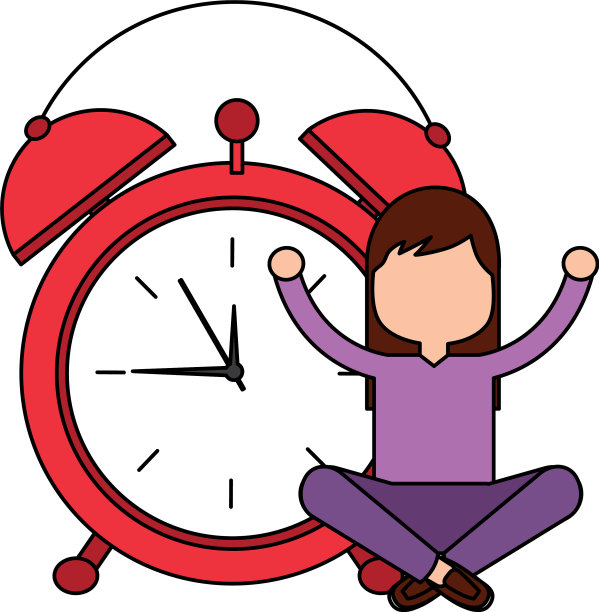 女孩卡通闹钟叫醒闹钟图片下载