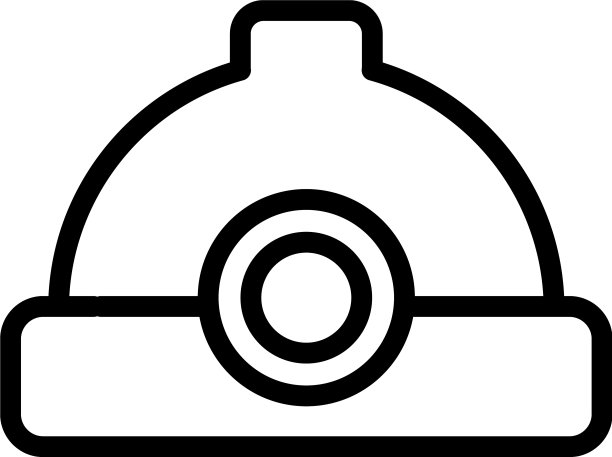 建筑安全帽图标线条图片下载