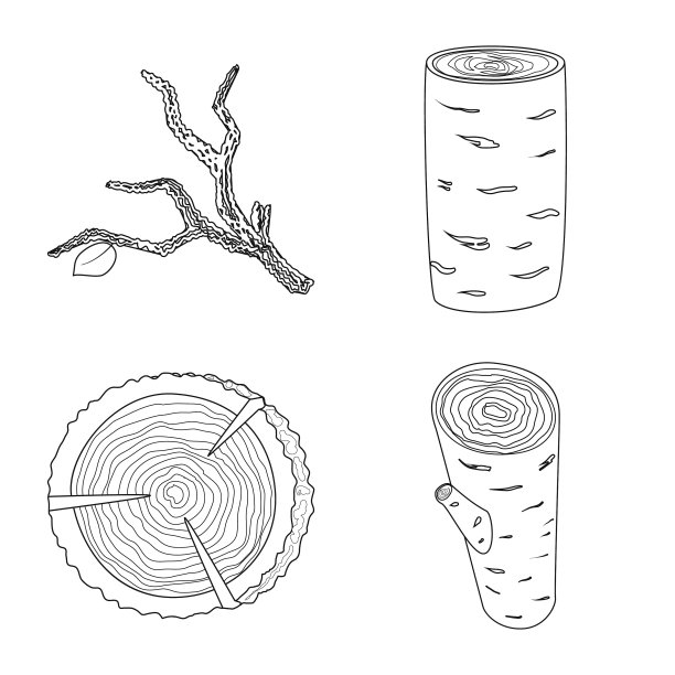 设计招牌和木雕图标集图片下载