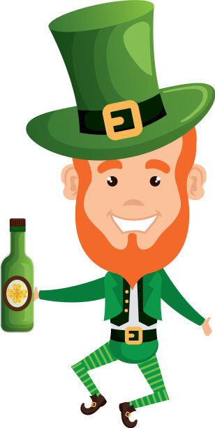 有啤酒圣帕特里克性格的矮妖图片下载