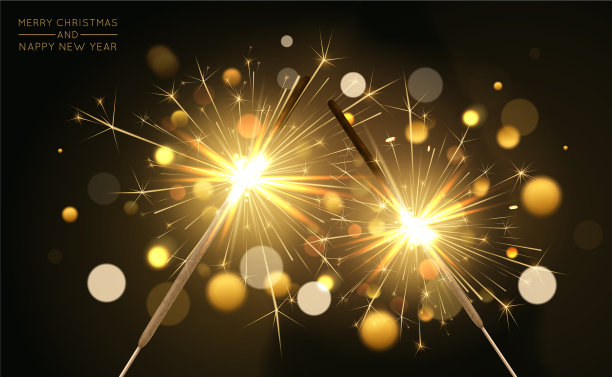 现实的火花在黑暗的背景愉快图片下载