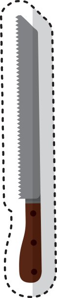 屠夫刀孤立图标图片下载
