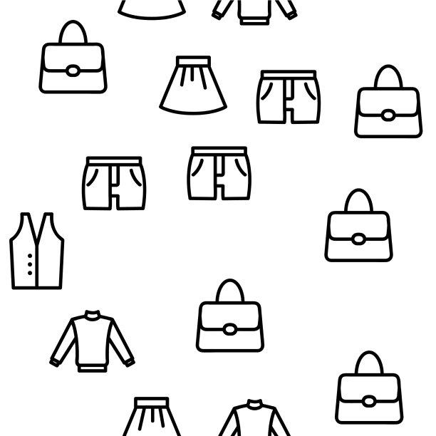 时尚与服装无缝图案图片下载