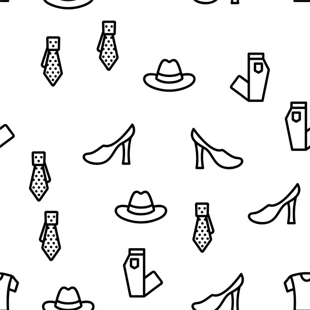 时尚与服装无缝图案图片下载