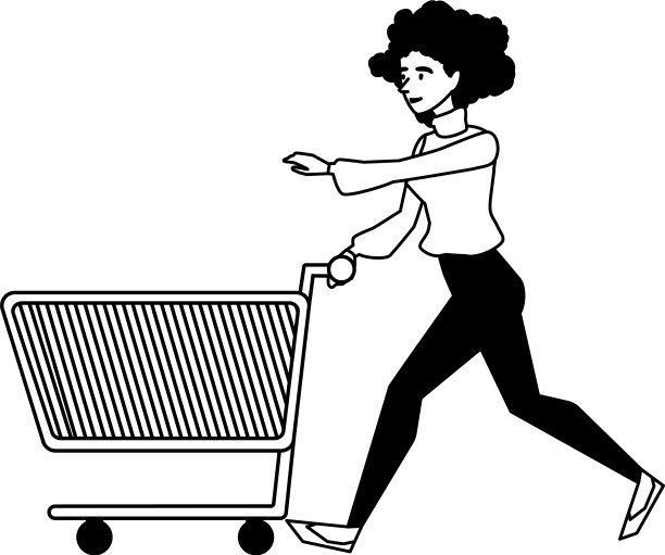 孤立女性购物设计图片下载