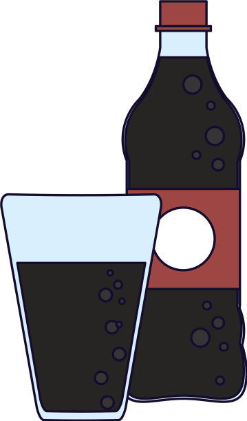 汽水瓶和水杯图片下载