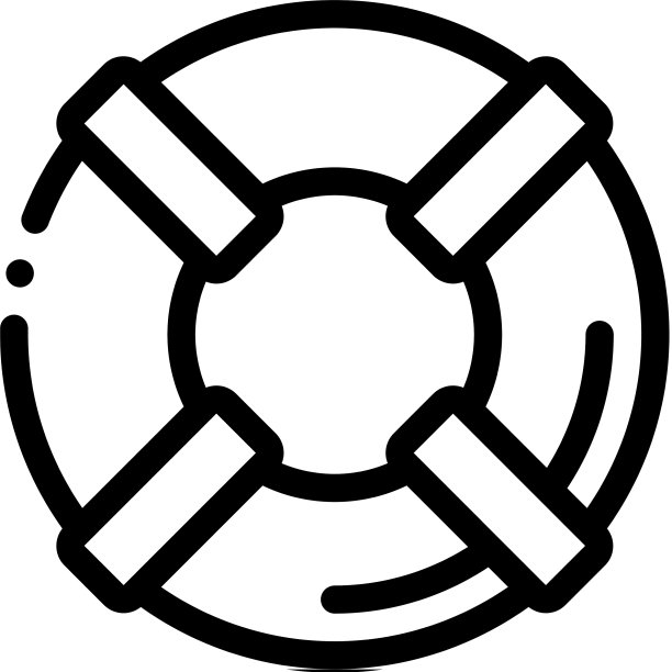 救生圈划独木舟图标图片下载