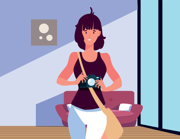 女人拍照设计图片下载