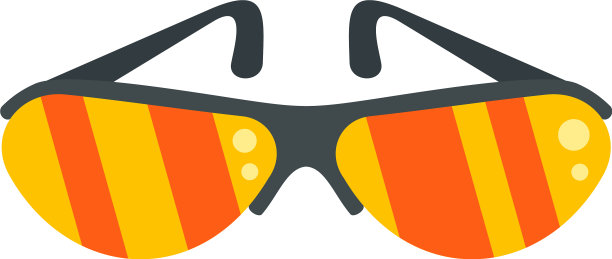 自行车眼镜图标平面风格图片下载