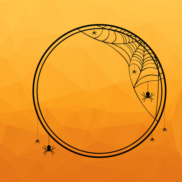 万圣节几何框架图片下载