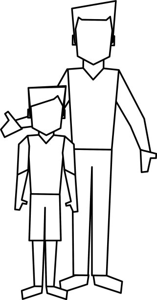 家庭头像概念黑白图片下载