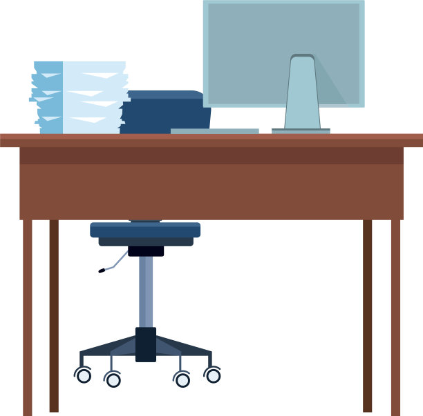 办公桌图标平面设计图片下载