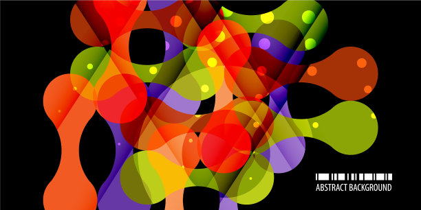 几何元球彩色抽象背景图片下载