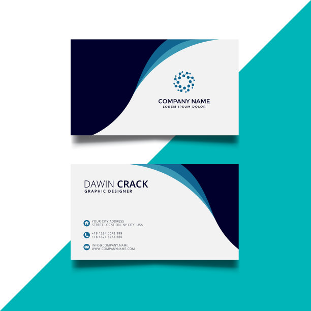 现代创意和干净的名片图片下载