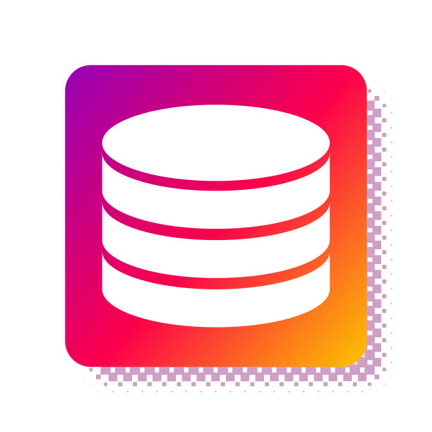 白色背景上孤立的白色数据库图标图片下载