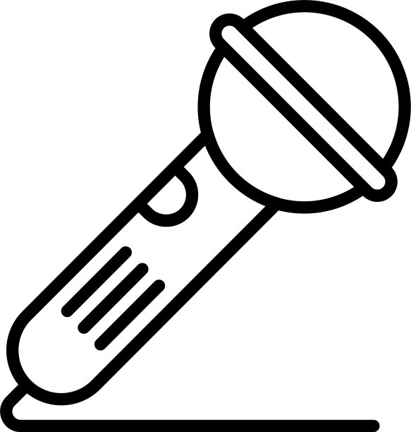 麦克风图标轮廓样式图片下载