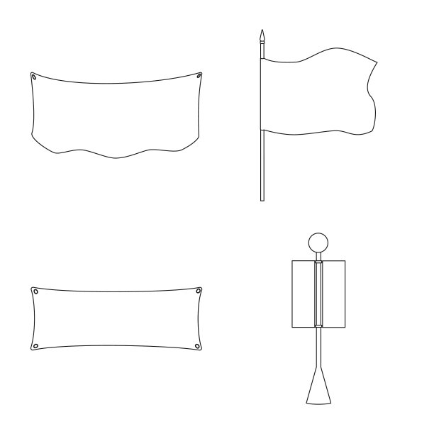 设计空白和帆布标志集图片下载