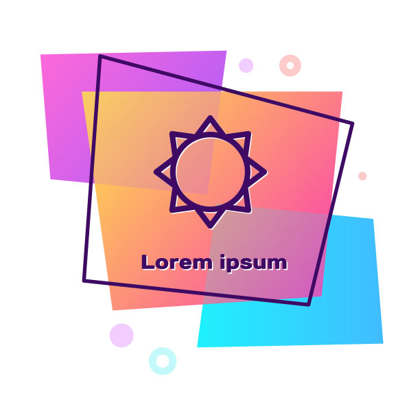 紫色的太阳图标孤立在白色的背景图片下载