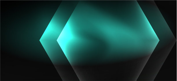 霓虹色六边形在黑色上形成线条图片下载