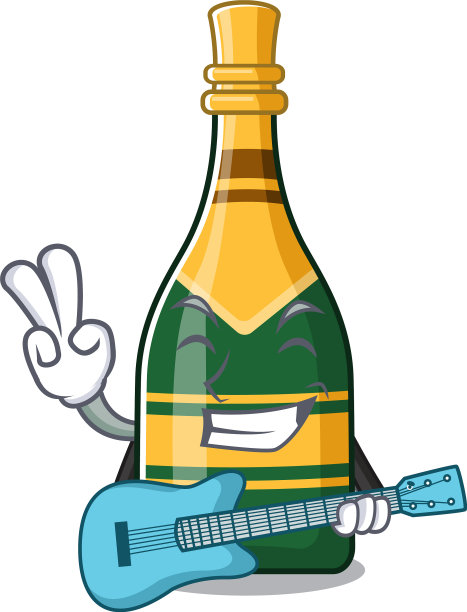 吉他香槟酒的角色图片下载