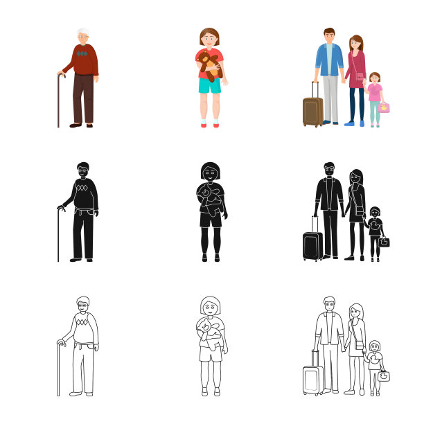 设计角色和头像图标图片下载