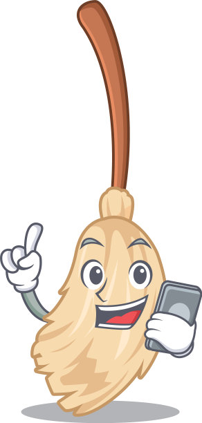 与电话扫把在一幅漫画图片下载