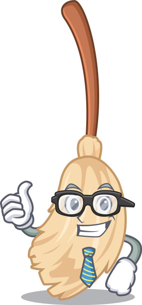 商人扫帚与卡通形状图片下载