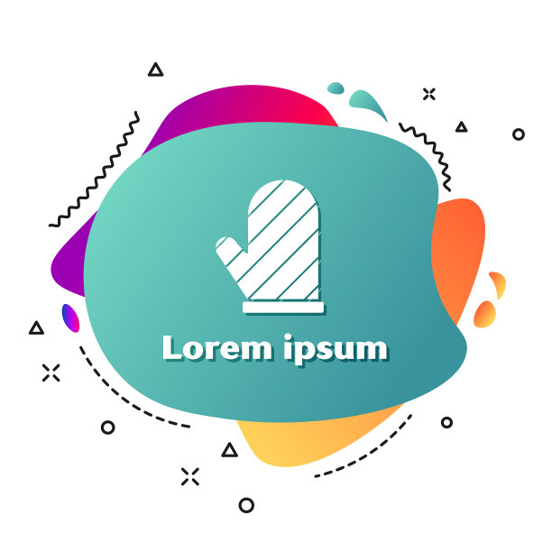 白色烤箱手套图标孤立在白色背景图片下载