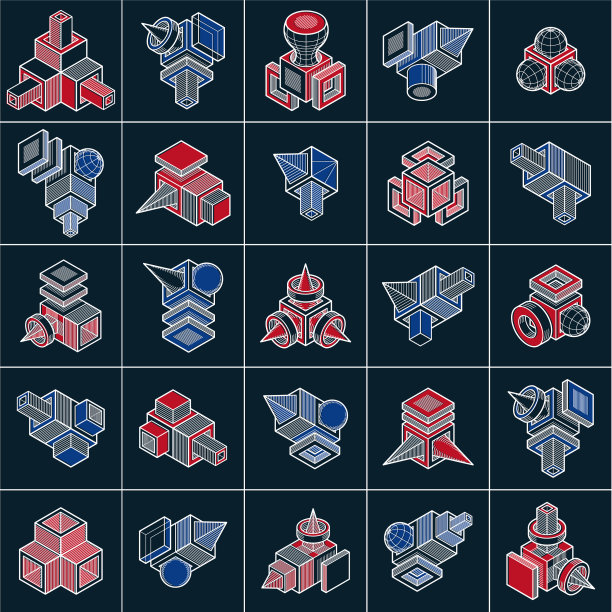 3d设计设置抽象的形状图片下载