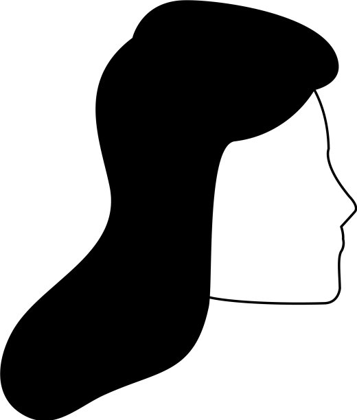 侧面头像女人的脸图标图片下载