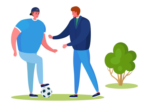 户外运动人物矢量插画，卡通人物享受健康生活素材图片