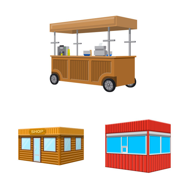 展位和亭标志设置图片下载