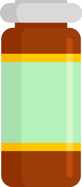 医用注射瓶图标平坦风格图片下载