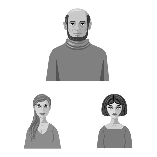 孤立对象人脸和人的符号集图片下载