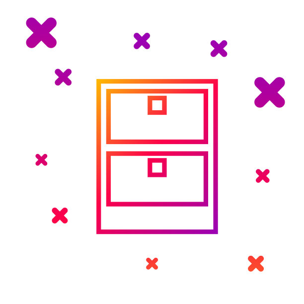 彩色线档案文件抽屉图标隔离上图片下载