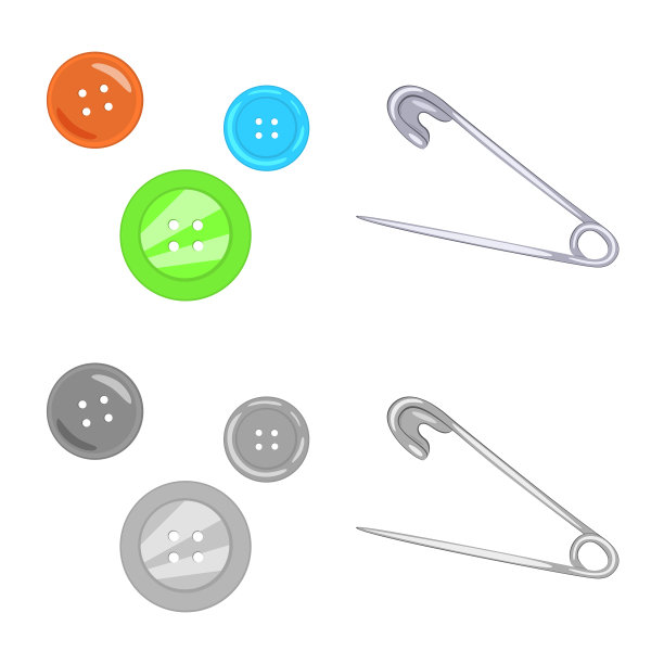 孤立的物体工艺和手工工艺符号集图片下载