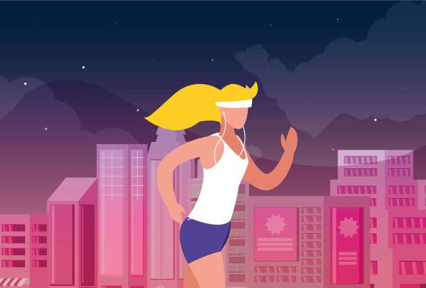 女人跑在外面的设计图片下载