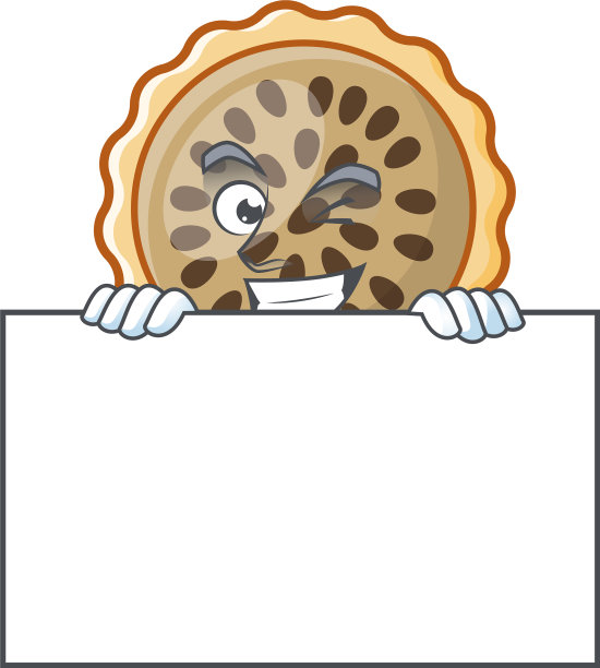 山核桃派与斜眼与板吉祥物为图片下载