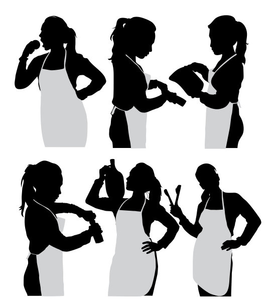 拿着厨房用具的女孩图片下载