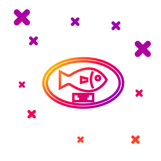 彩线鱼奖杯挂在船上的图标图片下载