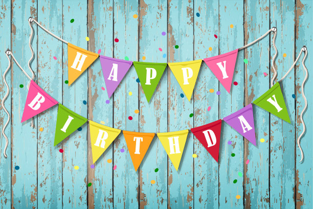 生日快乐木制背景图片下载